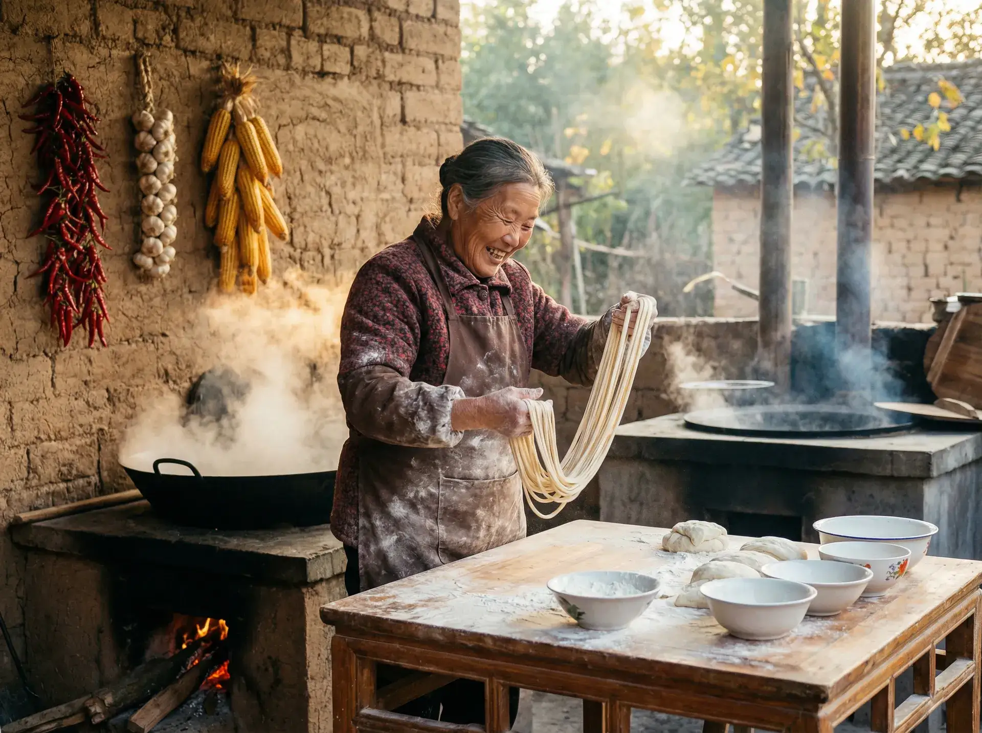农家大嫂手擀面 - 反贪风暴粤语 乡村美食